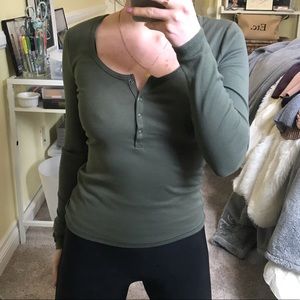 NWOT Olive green long sleeve